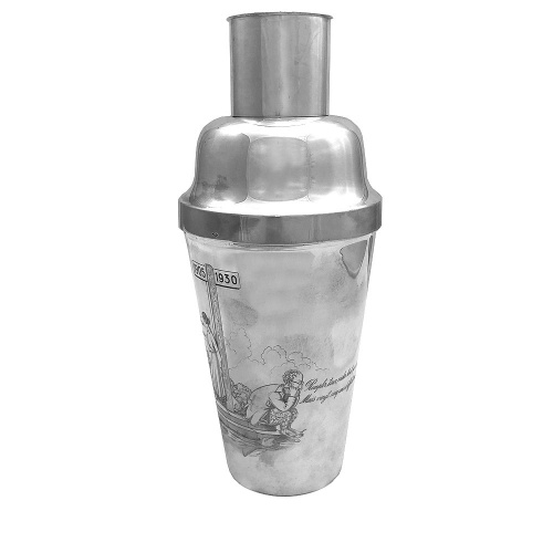 Antique French Silver Cocktail Shaker 1930